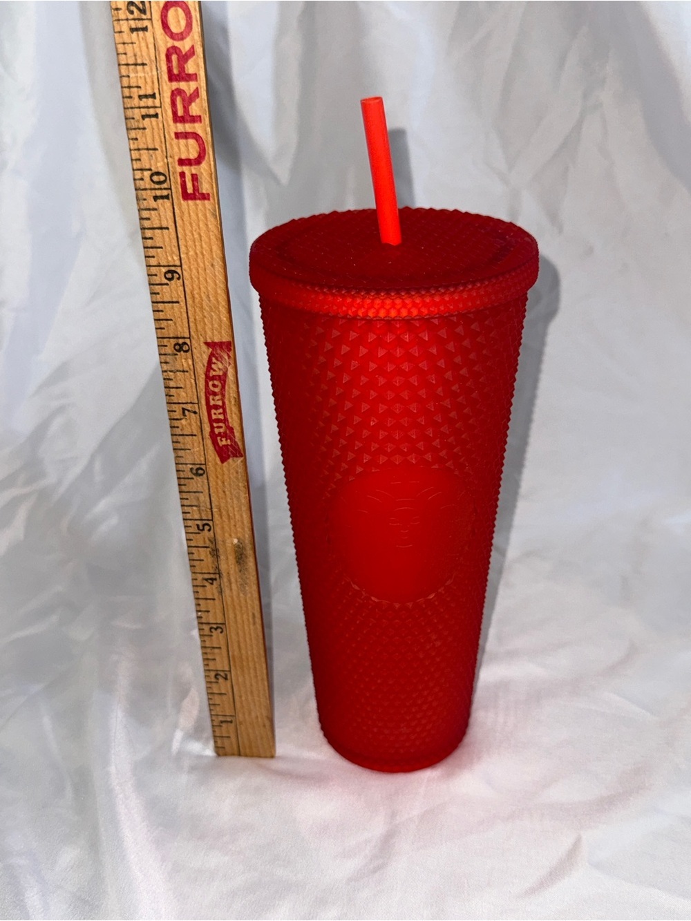 Starbucks Red Textured Studded Cold Cup with Straw - Picture 4 of 5